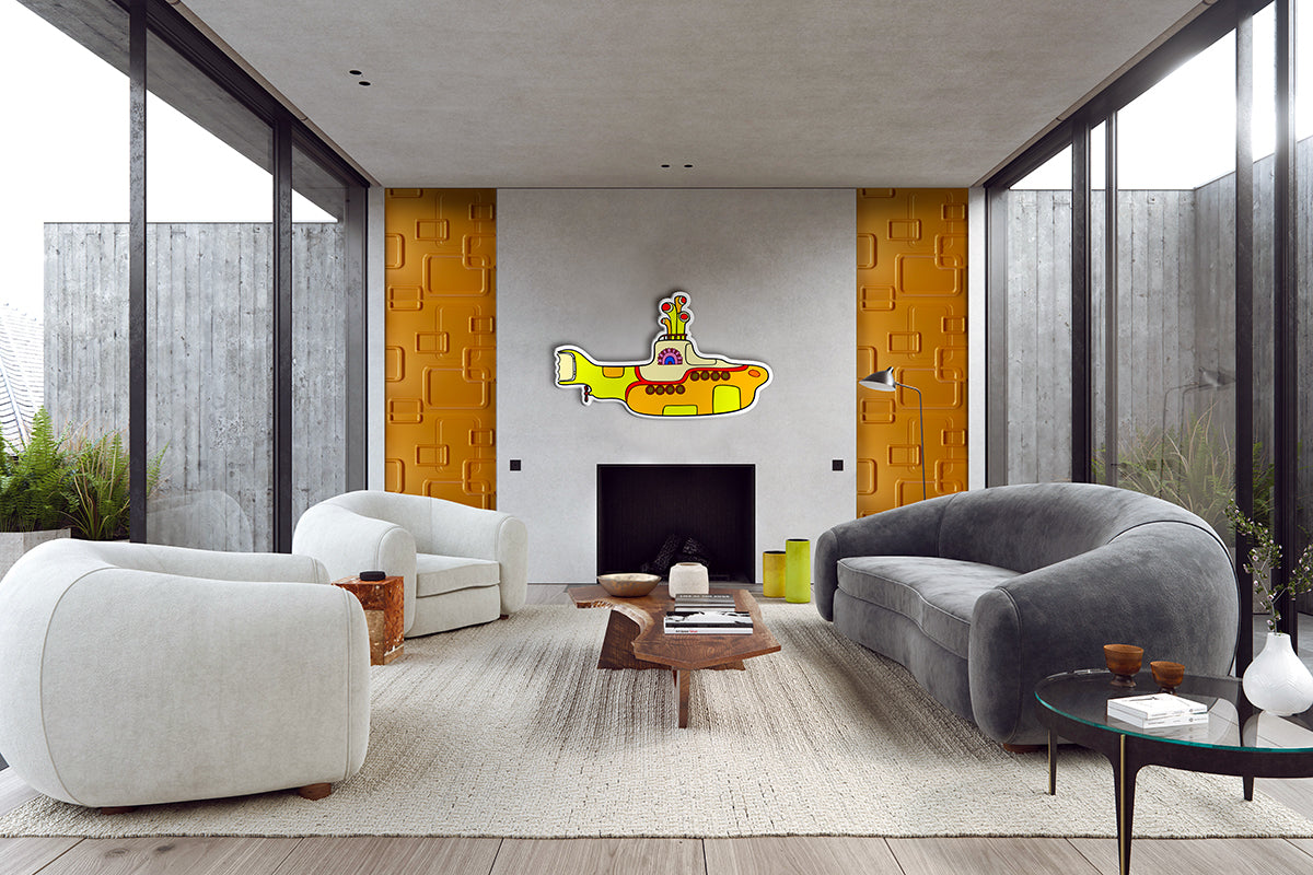 SMART giallo-metal-opaco - Pannello parete in PVC a rilievo 3D - 50cmX50cm - 1 Pz - PlastiWood (14557727)