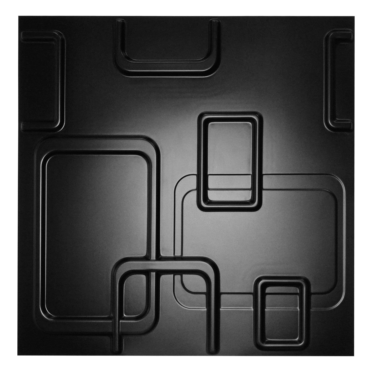 SMART Nero - Pannello Parete In PVC A Rilievo 3D - 50cmX50cm - 1 Pz - PlastiWood (14557734)