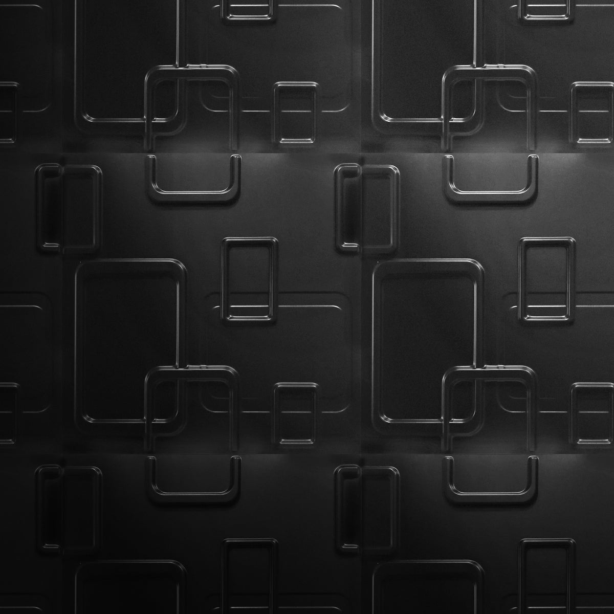 SMART Nero - Pannello Parete In PVC A Rilievo 3D - 50cmX50cm - 1 Pz - PlastiWood (14557736)