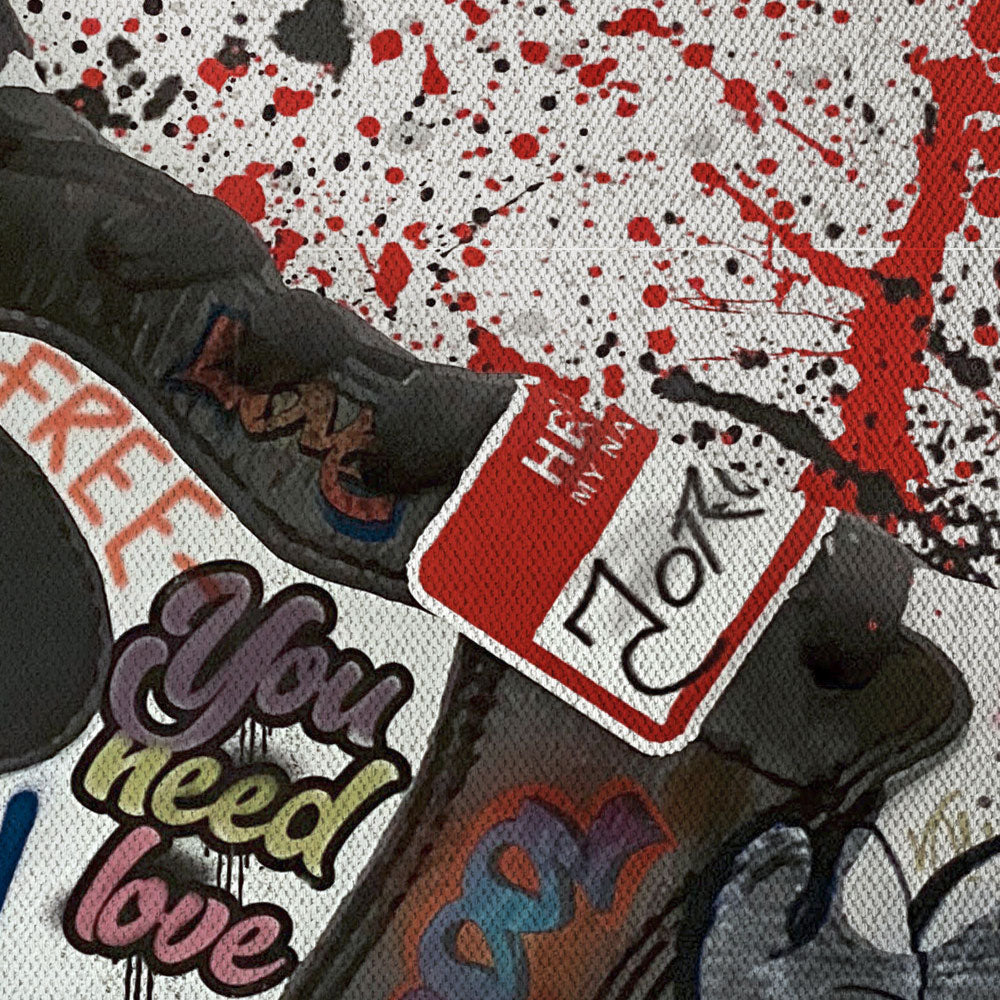 Sneakers Paint -  Quadro Canvas Contemporaneo su telaio in legno - PlastiWood (14557777)