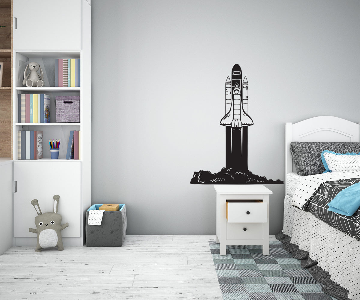 SPACE SHUTTLE - Adesivo murale wall sticker in vinile 55x70 cm - PlastiWood (14557792)