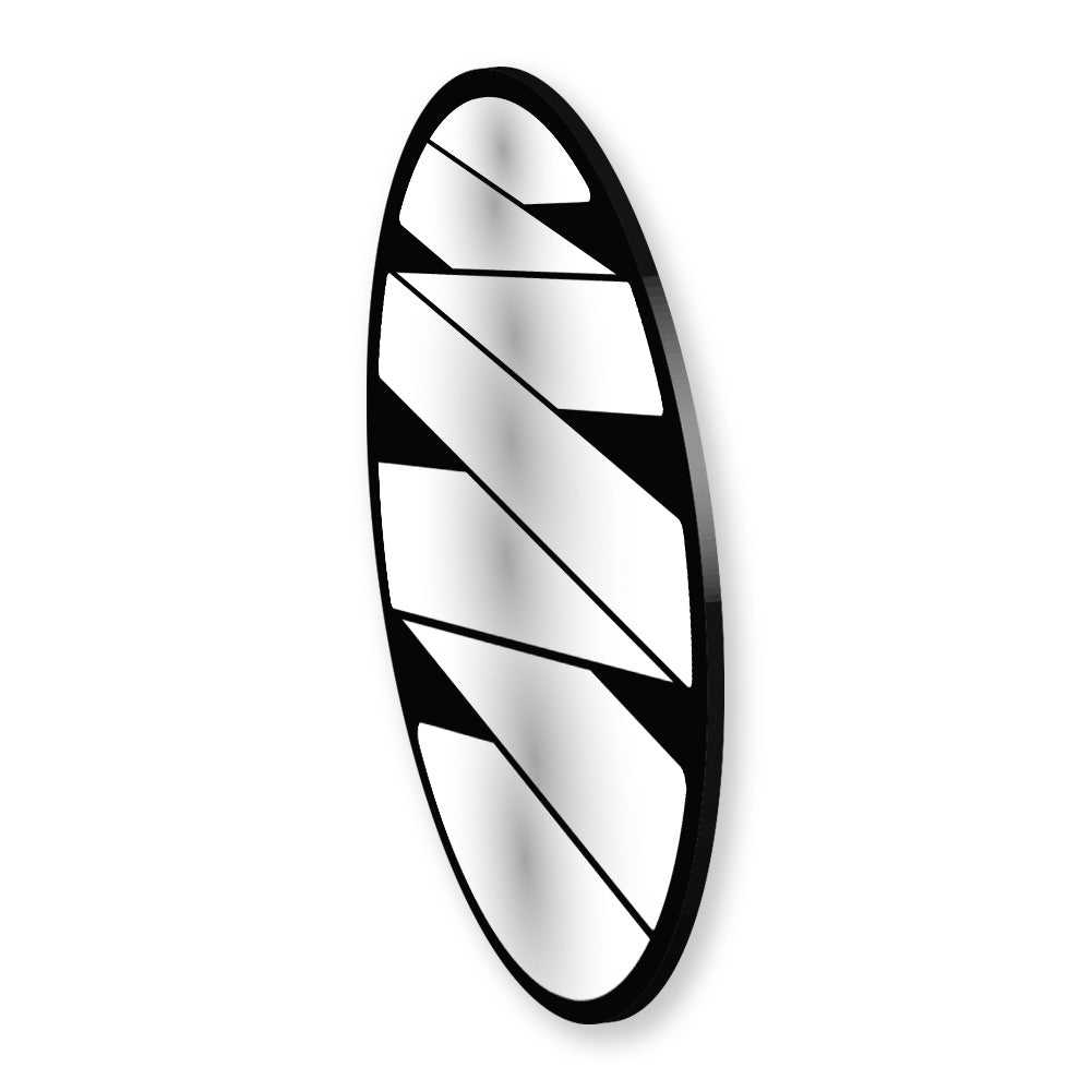 Specchio infrangibile in PVC alta densità modello BLOOM colore nero misura 70x70 cm - PlastiWood (14557836)