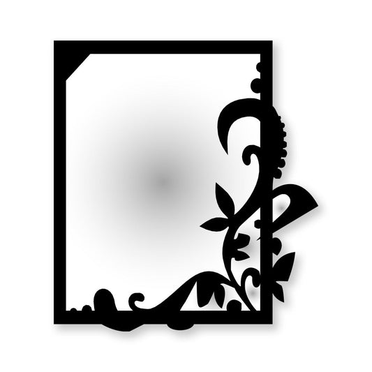 Specchio infrangibile in PVC alta densità modello HOUSE GARDEN colore nero misura 50x55 cm - PlastiWood (14557839)