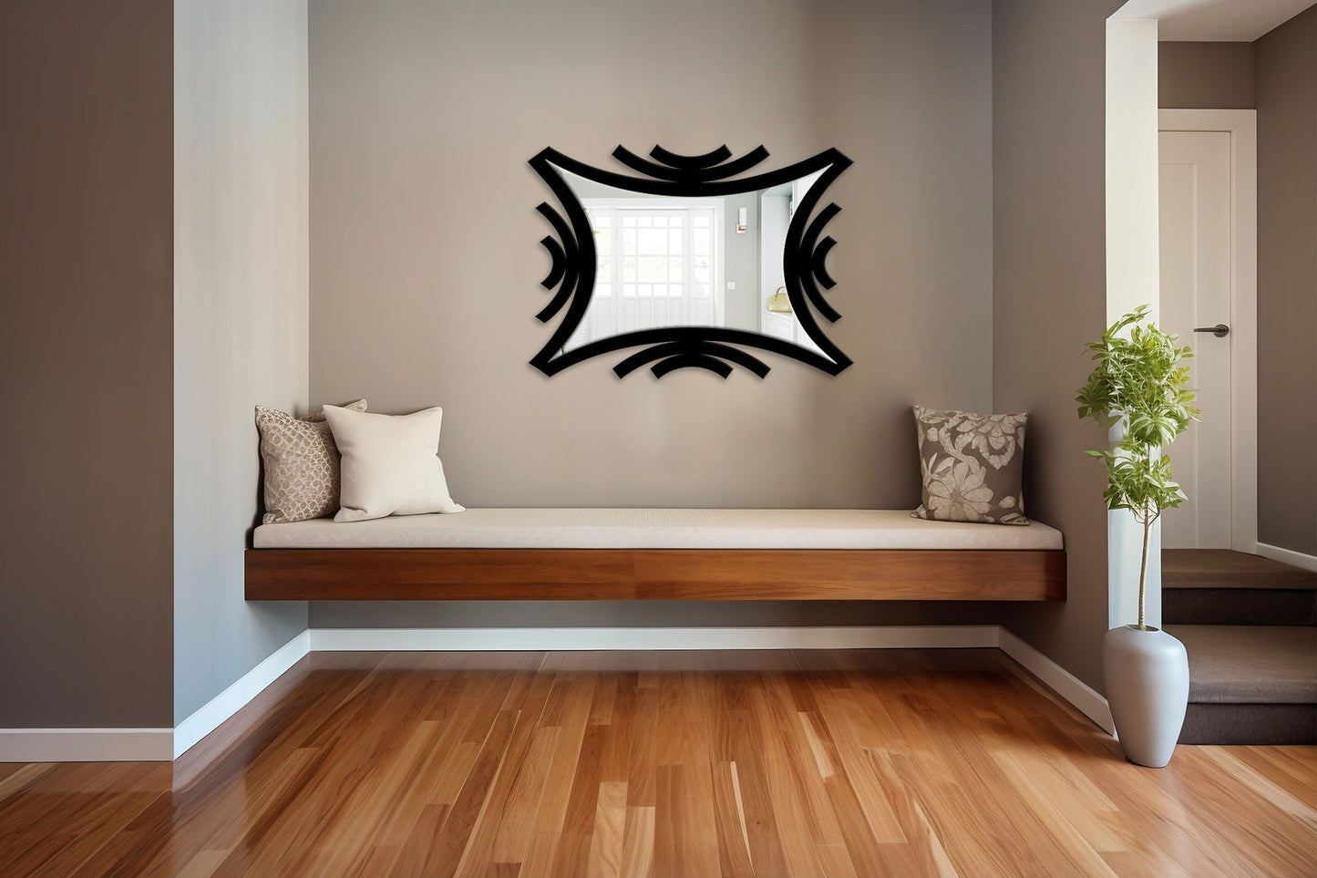 Specchio infrangibile in PVC alta densità modello INSIDE ME colore nero misura 70x50 cm - PlastiWood (14557842)