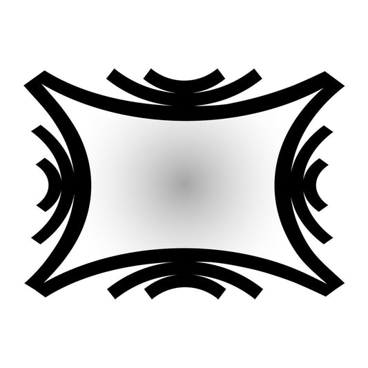 Specchio infrangibile in PVC alta densità modello INSIDE ME colore nero misura 70x50 cm - PlastiWood (14557843)