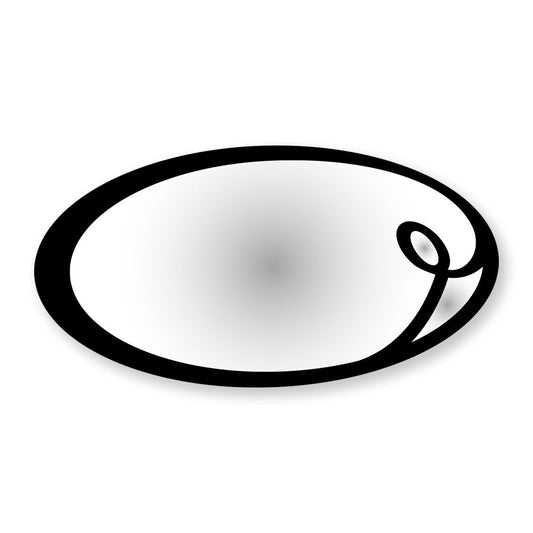 Specchio infrangibile in PVC alta densità modello PRISCILLA colore nero misura 70x35 cm - PlastiWood (14557851)