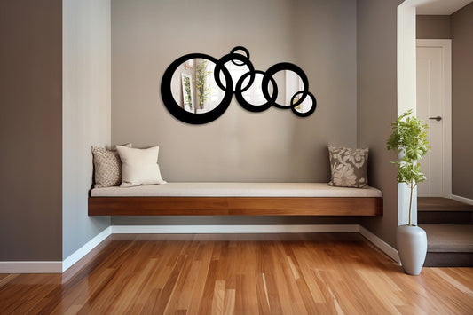 Specchio infrangibile in PVC alta densità modello SCARLETT colore nero misura 50x100 cm - PlastiWood (14557854)