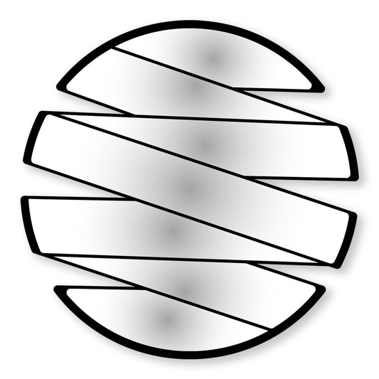 Specchio infrangibile in PVC alta densità modello SELENIA colore nero misura 47x47 cm - PlastiWood (14557859)