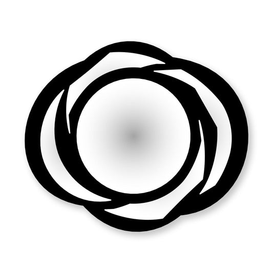 Specchio infrangibile in PVC alta densità modello VORTEX colore nero misura 70x60 cm - PlastiWood (14557863)