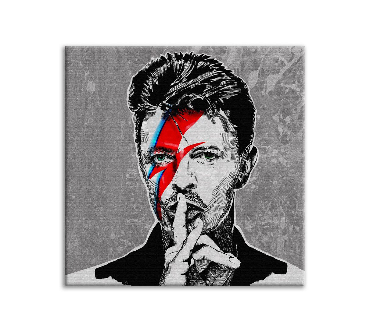 Stampa su tela David Bowie Quadro Canvas su telaio in legno - PlastiWood (14557981)
