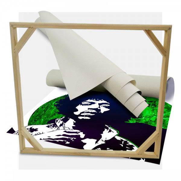 Stampa su tela Jimi Hendrix Quadro Canvas su telaio in legno - PlastiWood (14557986)