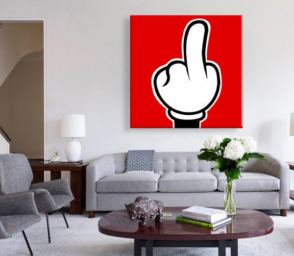 Stampa su tela Mano di Topolino - 01 Quadro Canvas su telaio in legno - PlastiWood (14557989)