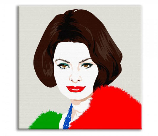 Stampa su tela Sofia Loren Quadro Canvas su telaio in legno - PlastiWood (14557993)