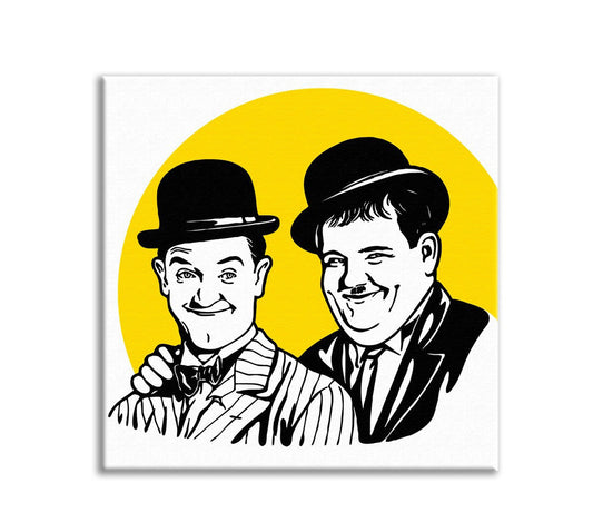 Stampa su tela Stanlio e Ollio Quadro Canvas su telaio in legno - PlastiWood (14557997)