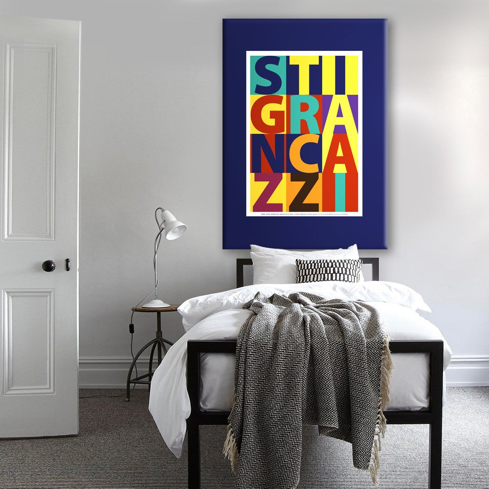 STI GRAN CAZ.. - Poster Ironico - Quadro stampato su Canvas e montato su telaio in legno - PlastiWood (14558036)