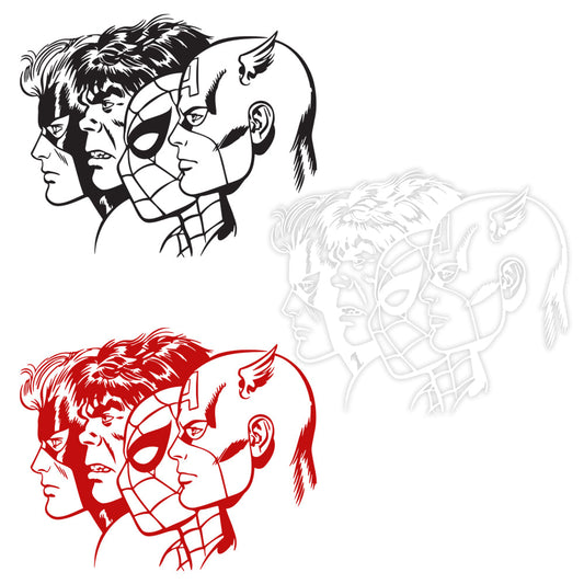 SUPER HEROES - Adesivo murale wall sticker in vinile 55x65 cm - PlastiWood (14558123)