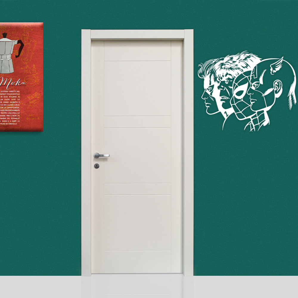 SUPER HEROES - Adesivo murale wall sticker in vinile 55x65 cm - PlastiWood (14558126)