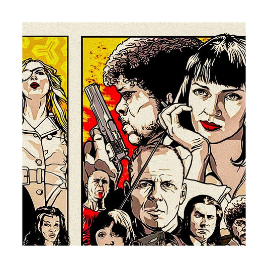 Tarantino locandine film - Quadro stampa su Canvas montato su telaio in legno - PlastiWood (14558158)