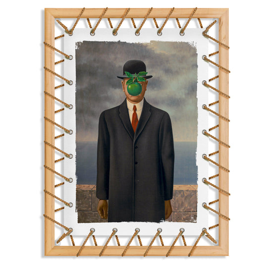 Tensotela 70x95 cm - Magritte The Son of Man - PlastiWood
