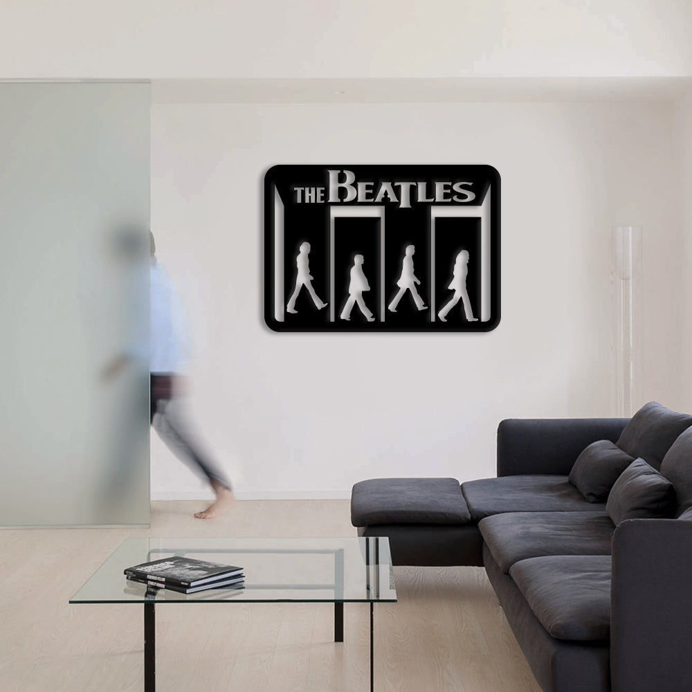 THE BEATLES ABBEY ROAD - Quadro moderno in pvc solido 68 x 48 cm - PlastiWood (14558362)