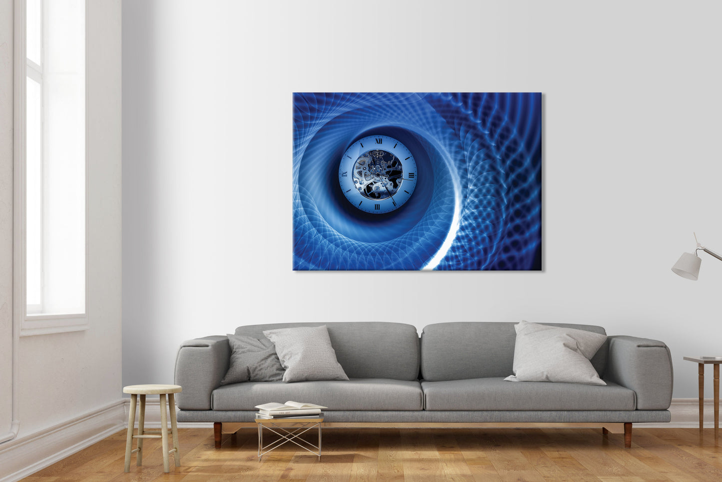 TIME Abstraction - Quadro Canvas su telaio in legno - PlastiWood (14558426)