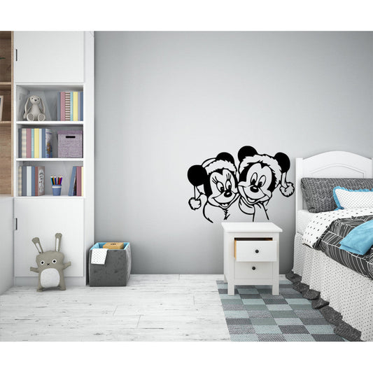 TOPOLINO E TOPOLINA - Adesivo murale wall sticker in vinile 55x80 cm - PlastiWood (14558457)
