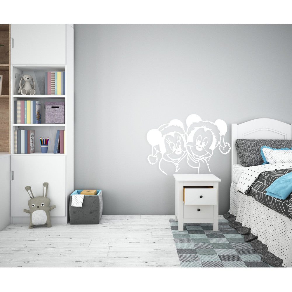 TOPOLINO E TOPOLINA - Adesivo murale wall sticker in vinile 55x80 cm - PlastiWood (14558459)