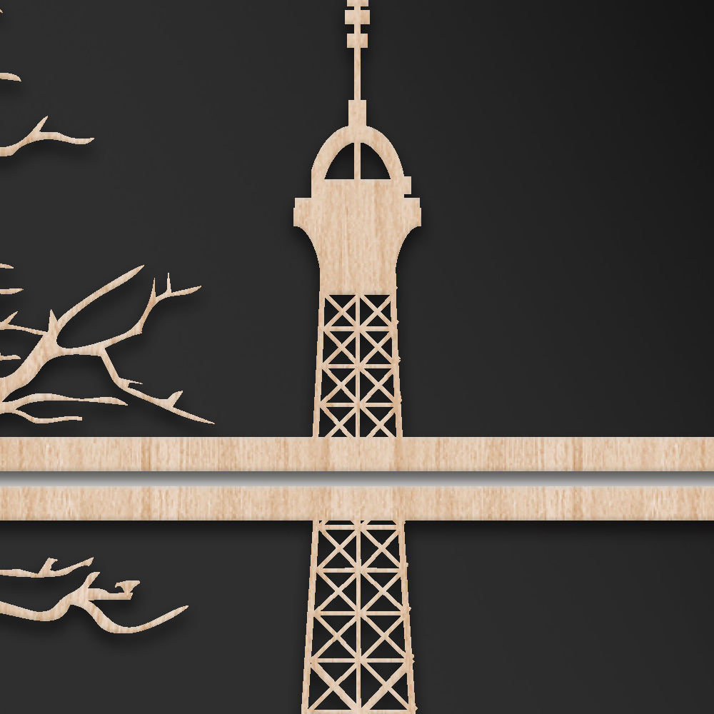 TOUR EIFFEL 110x50 cm - Quadro arredo LASERCUT composito Legno e PVC - PlastiWood (14558466)