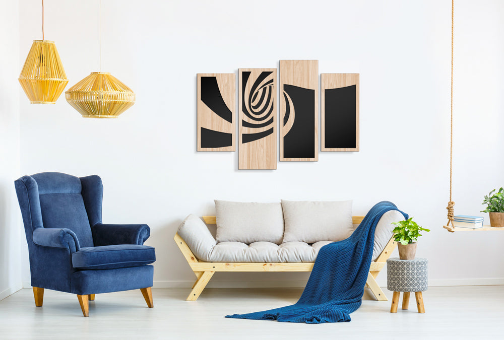 TUNNEL 100x70 cm - Quadro arredo LASERCUT composito Legno e PVC - PlastiWood (14558529)