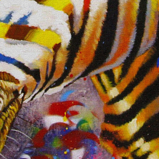 URBAN ZEBRA - Quadro stampato su Canvas e montato su telaio in legno - PlastiWood (14558629)