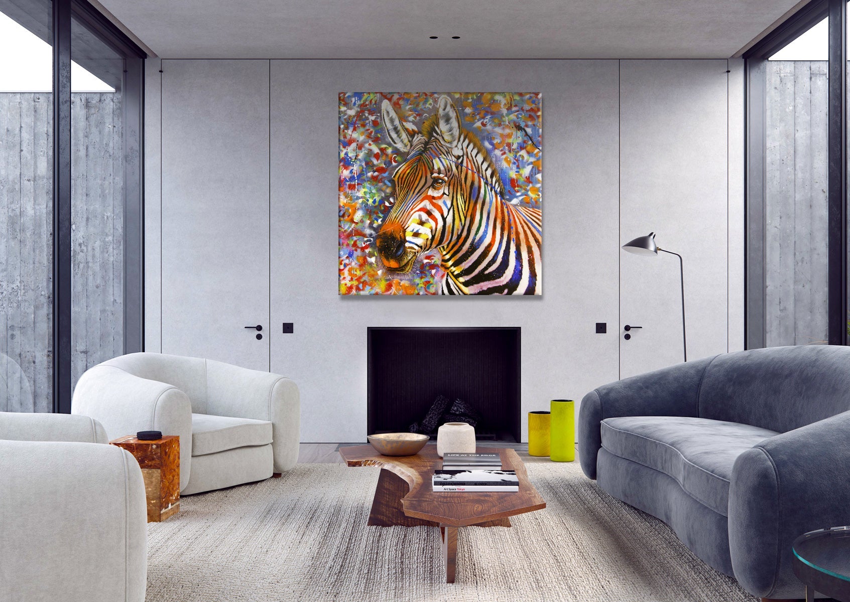 URBAN ZEBRA - Quadro stampato su Canvas e montato su telaio in legno - PlastiWood (14558631)