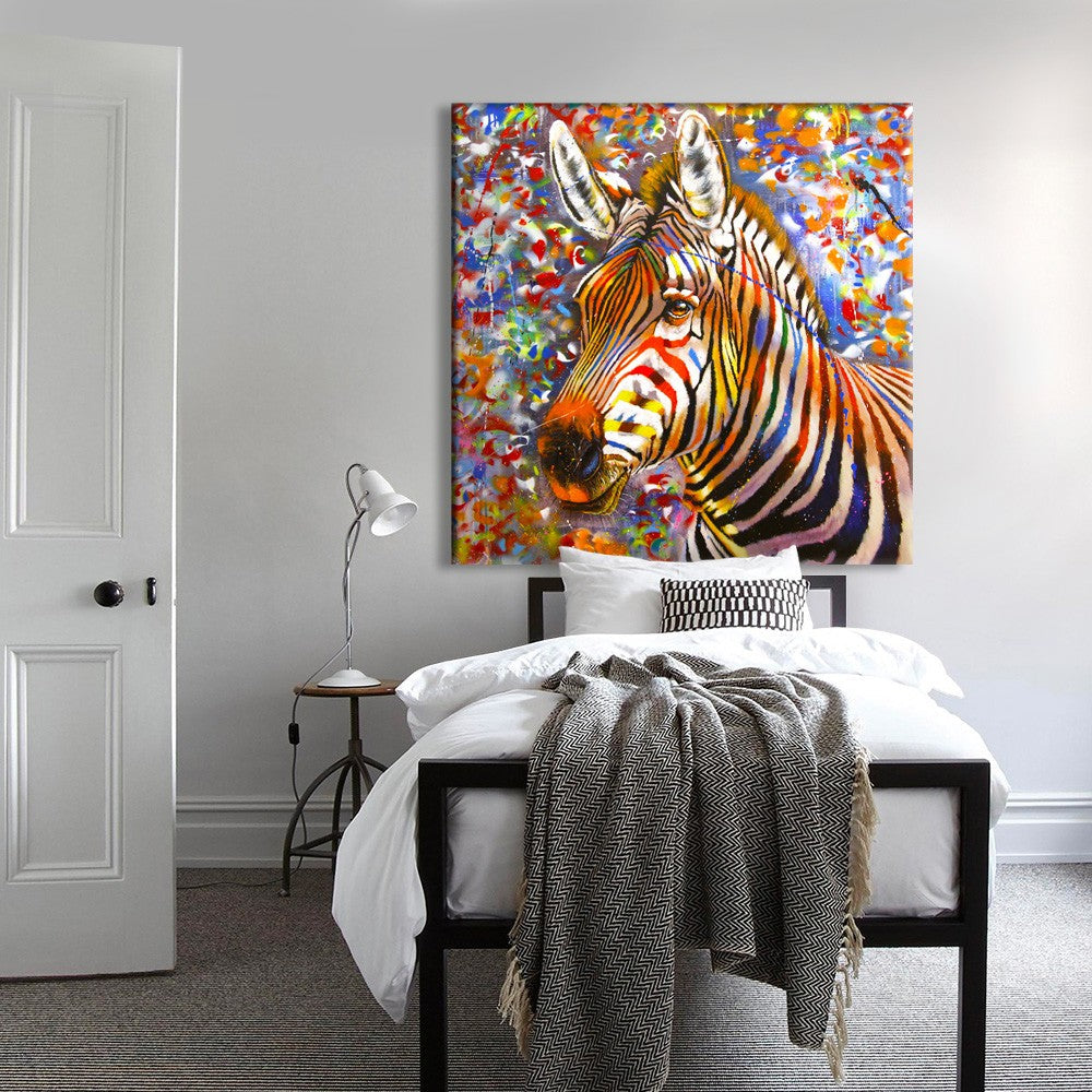 URBAN ZEBRA - Quadro stampato su Canvas e montato su telaio in legno - PlastiWood (14558632)