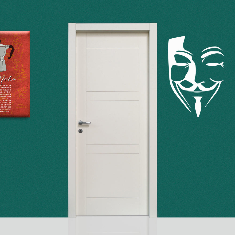V PER VENDETTA - Adesivo murale wall sticker in vinile 55x80 cm - PlastiWood (14558636)