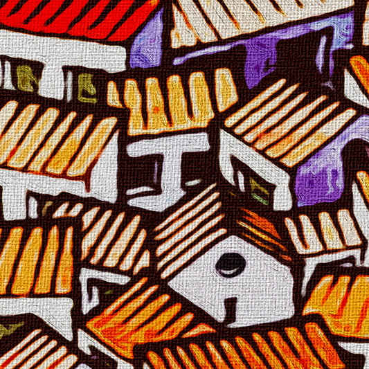 VILLAGE - Quadro stampato su Canvas e montato su telaio in legno - PlastiWood (14558713)