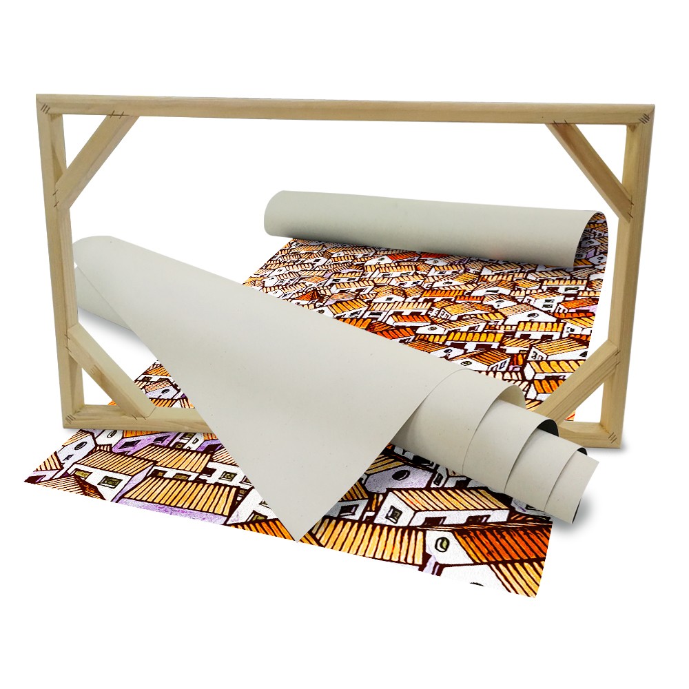 VILLAGE - Quadro stampato su Canvas e montato su telaio in legno - PlastiWood (14558714)