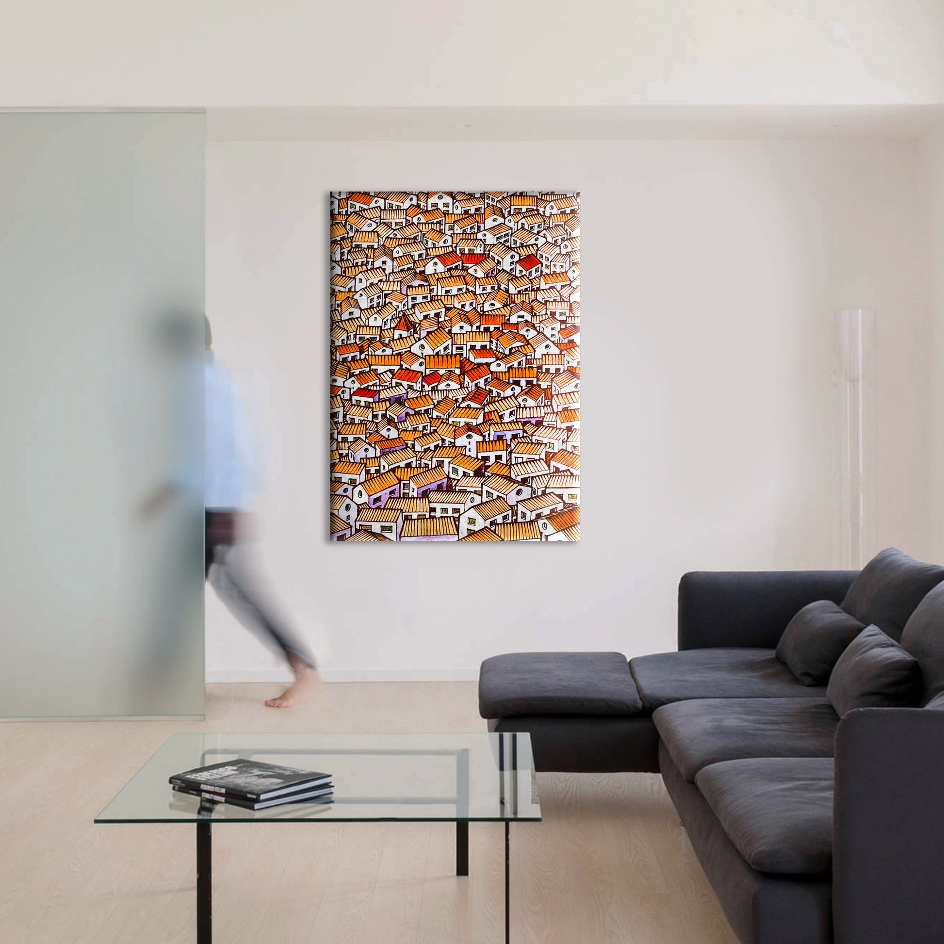 VILLAGE - Quadro stampato su Canvas e montato su telaio in legno - PlastiWood (14558715)