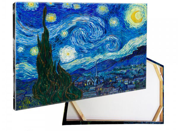 Vincent Van Gogh- Notte Stellata - Quadro Canvas su telaio in legno - PlastiWood (14558720)