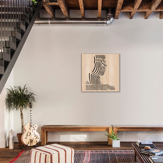 WOMAN PROFILE - Quadro arredo LASERCUT composito Legno e PVC - PlastiWood (14558897)