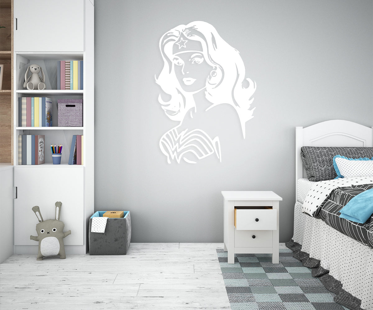WONDER WOMAN - Adesivo murale wall sticker in vinile 55x80 cm - PlastiWood (14558920)