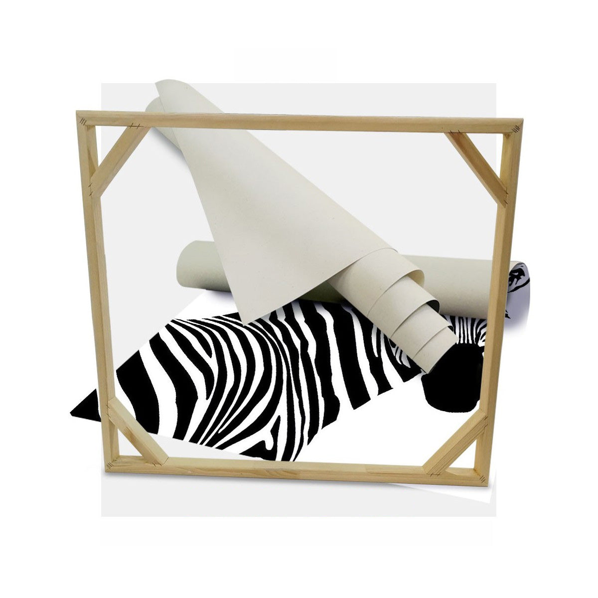 ZEBRA ds - Stampa su tela Canvas montata su telaio in legno - PlastiWood (14558987)