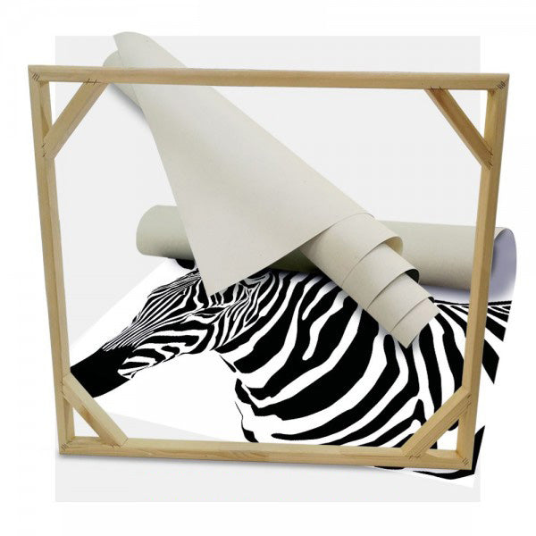 ZEBRA sx - Stampa su tela Canvas montata su telaio in legno - PlastiWood (14558992)