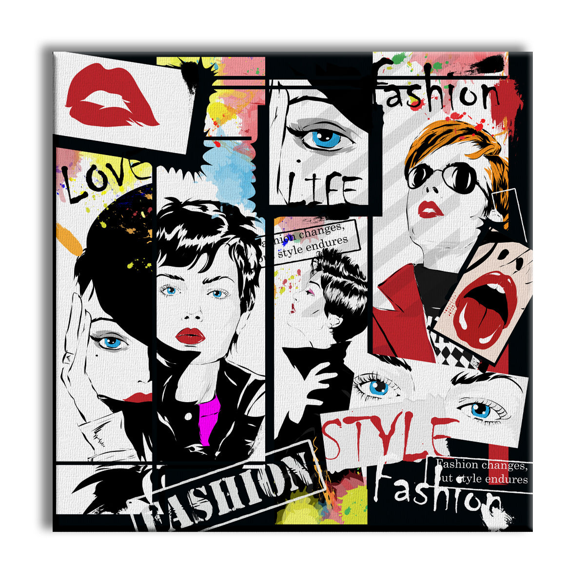 Fashion -  Quadro Canvas Contemporaneo su telaio in legno - PlastiWood (16375717)