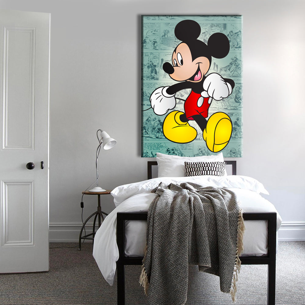 MICKEY MOUSE - Quadro stampato su Canvas e montato su telaio in legno - PlastiWood (14556032)