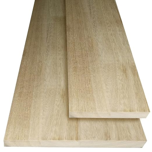 TAVOLA In LEGNO LAMELLARE MONO-STRATO - Levigato - Light Wood - Alluminio Vegetale - misura 20x2x203 cm - KIT da 10 pezzi - PlastiWood