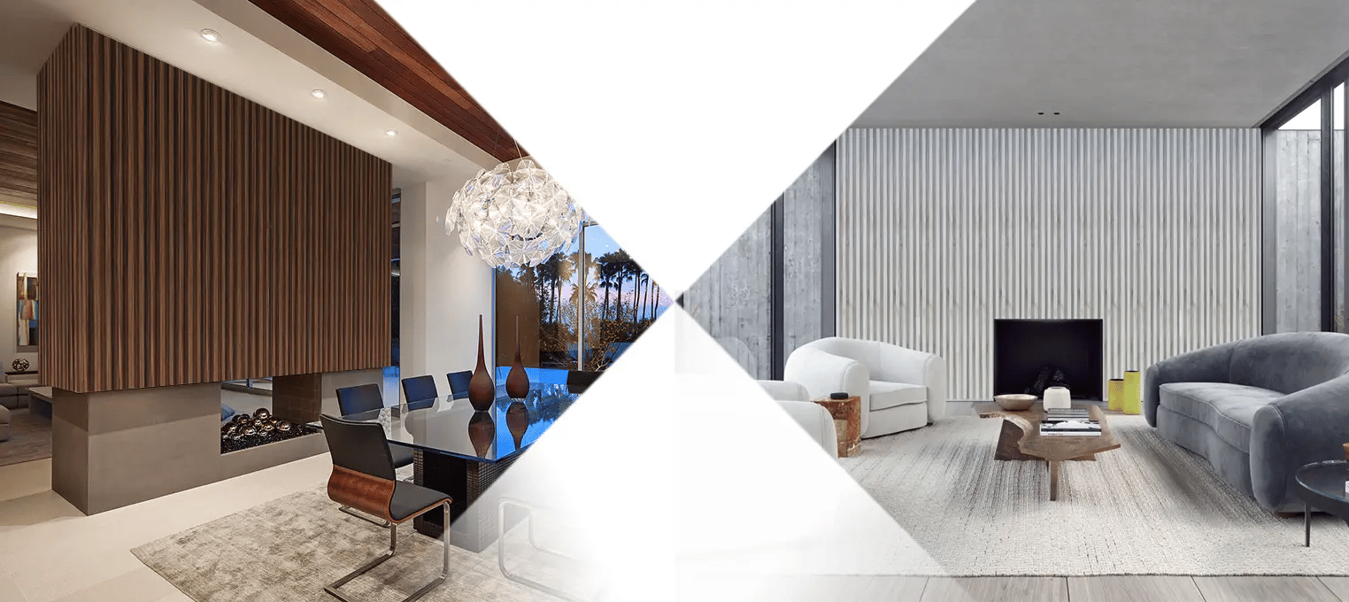 Pannello effetto legno doghettato in WPC