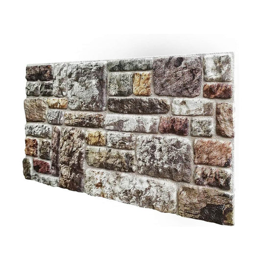 FIORENTINA Stone - Pannello finta Pietra in EPS Resinato Misura 100x50 cm Spessore 2 Cm - RETAIL BOX da 10 pannelli (sviluppano 5 MQ) - PlastiWood