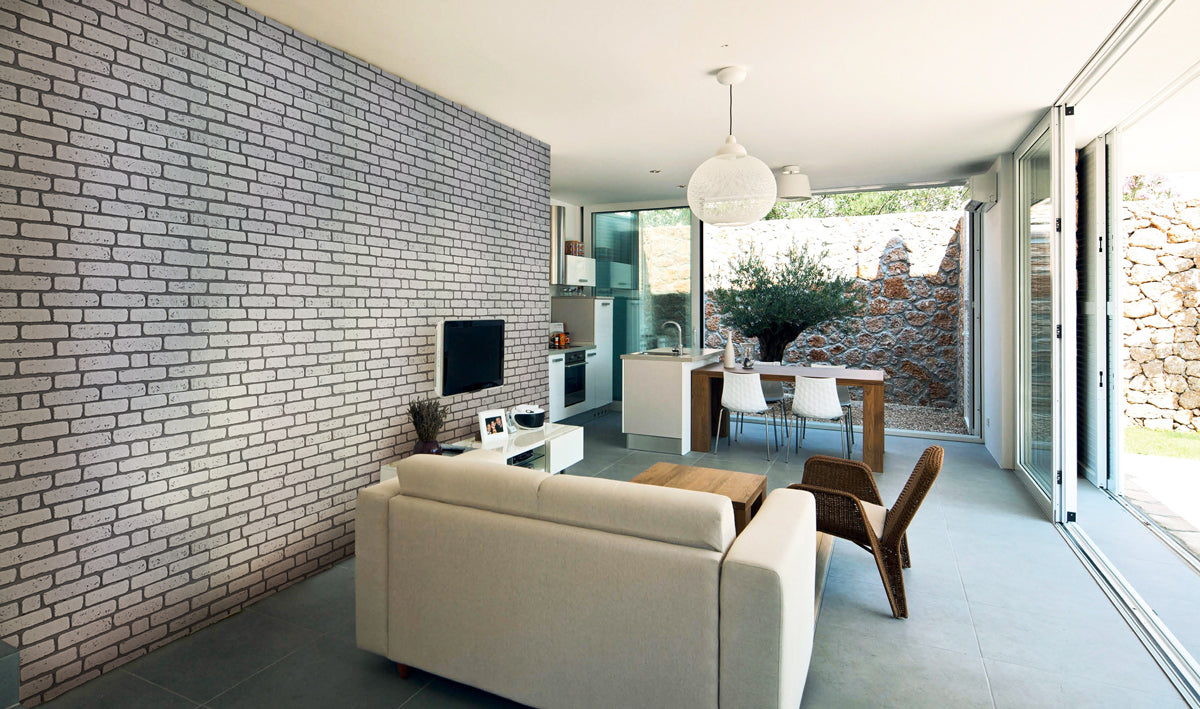 Newcastle -  Pannello finto mattone in EPS Resinato finitura ruvida Misura 100x50 Cm spessore 2 cm - RETAIL BOX da 10 pannelli (sviluppano 5 MQ) - PlastiWood