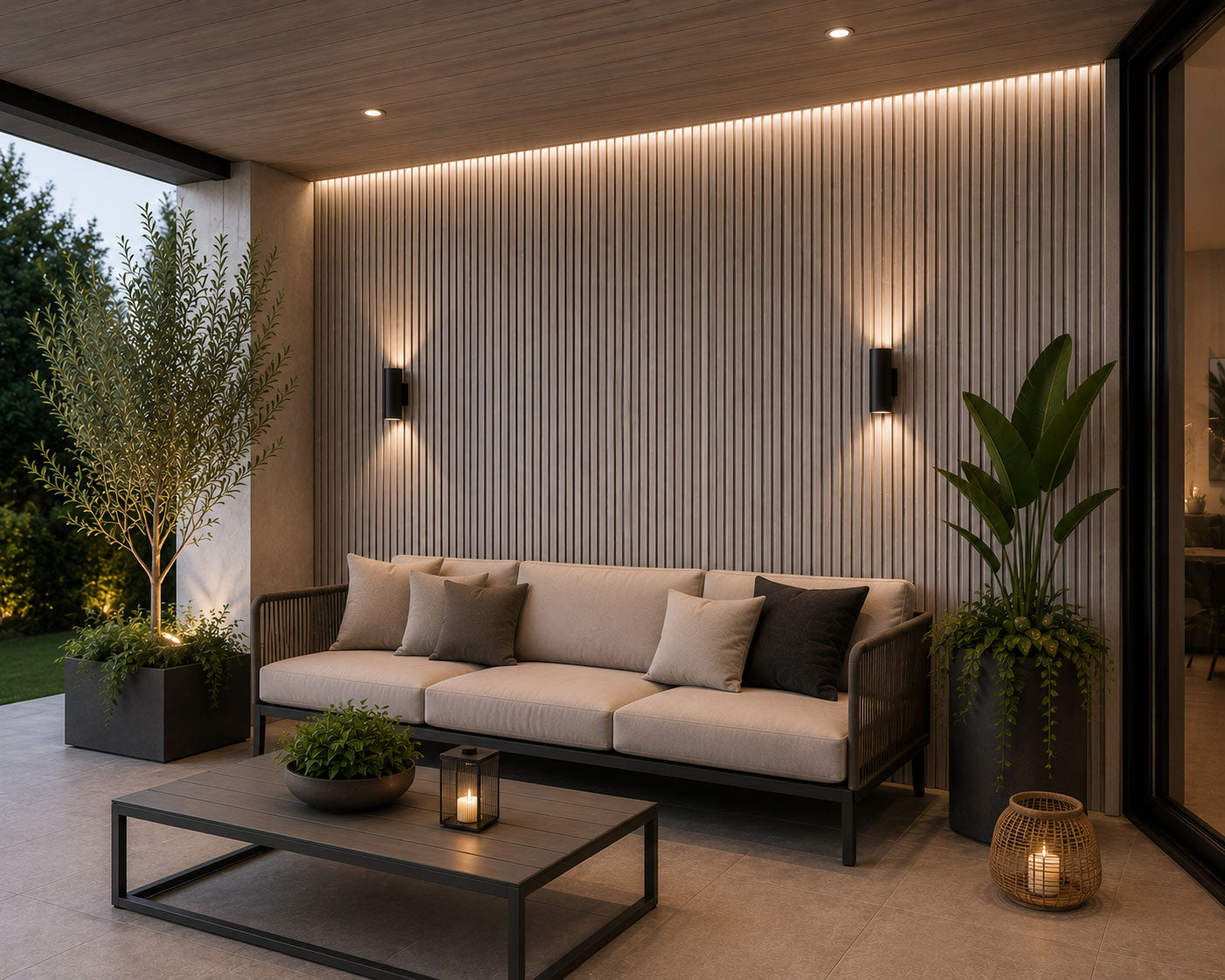 Icewood - High-density WPC slatted wood effect panel KIT 4.8 SQM