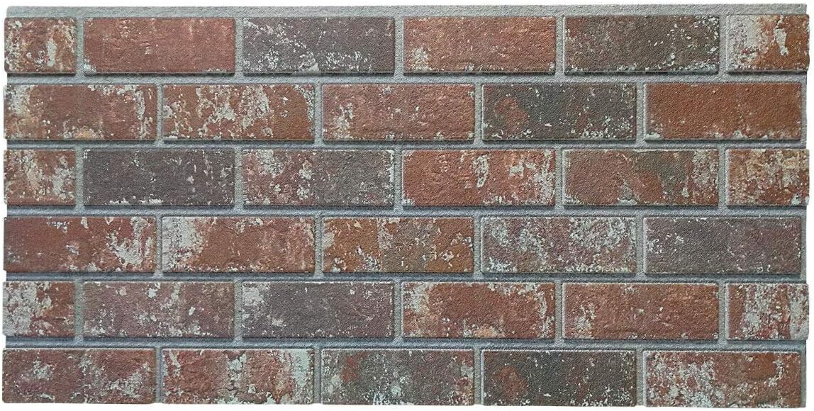 Old Manchester - Pannello finto Mattone in EPS Resinato Misura 100x50 cm Spessore 2 Cm - RETAIL BOX da 10 pannelli (sviluppano 5 MQ) - PlastiWood