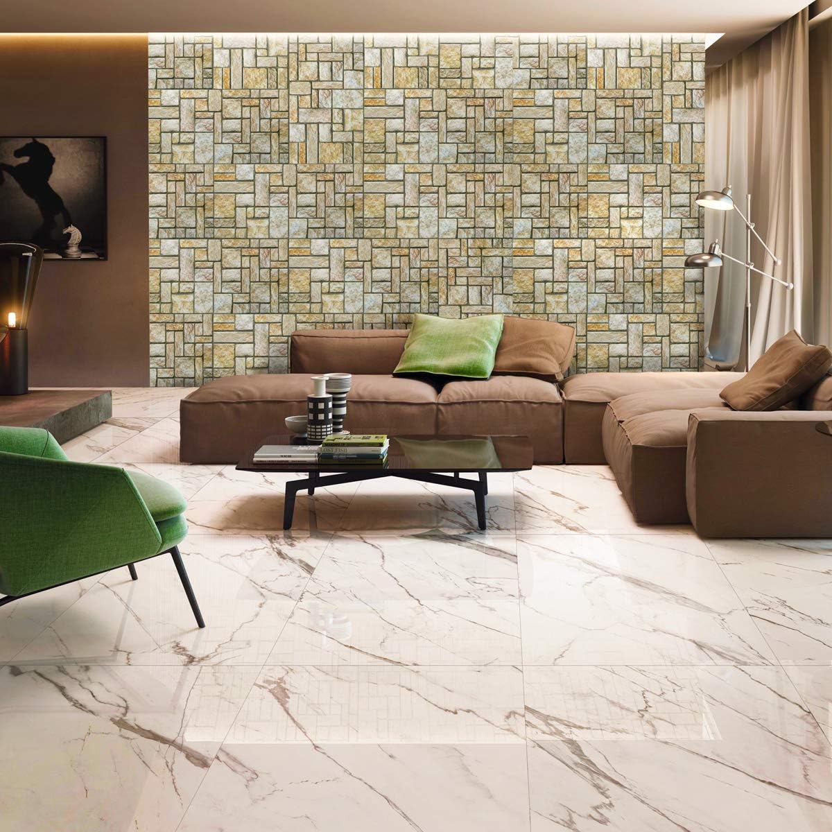 SATURNIA Stone - Pannello finta Pietra in EPS Resinato Misura 100x50 cm Spessore 2 Cm - RETAIL BOX da 10 pannelli (sviluppano 5 MQ) - PlastiWood